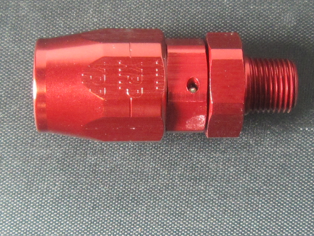 (image for) -12 Straight Double Swivel Hose End to 1/2" Male NPT - Aluminum